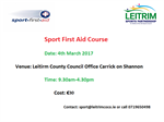 Sport First Aid Course in Leitrim 2017